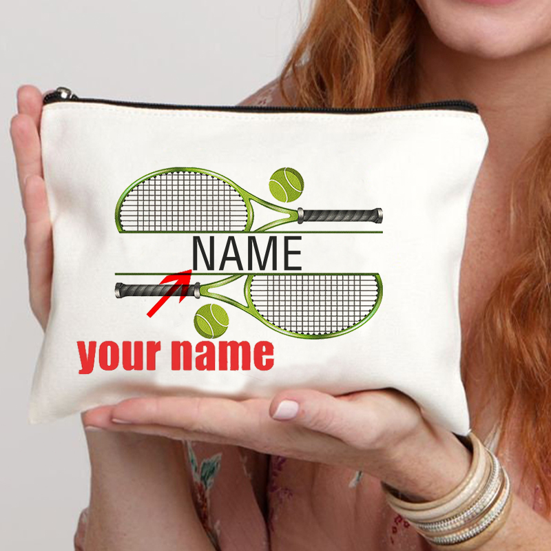 Personalized Name Box - Personalisierte Tennis-Make-up-Tasche mit individuellem Namen, Geschenk