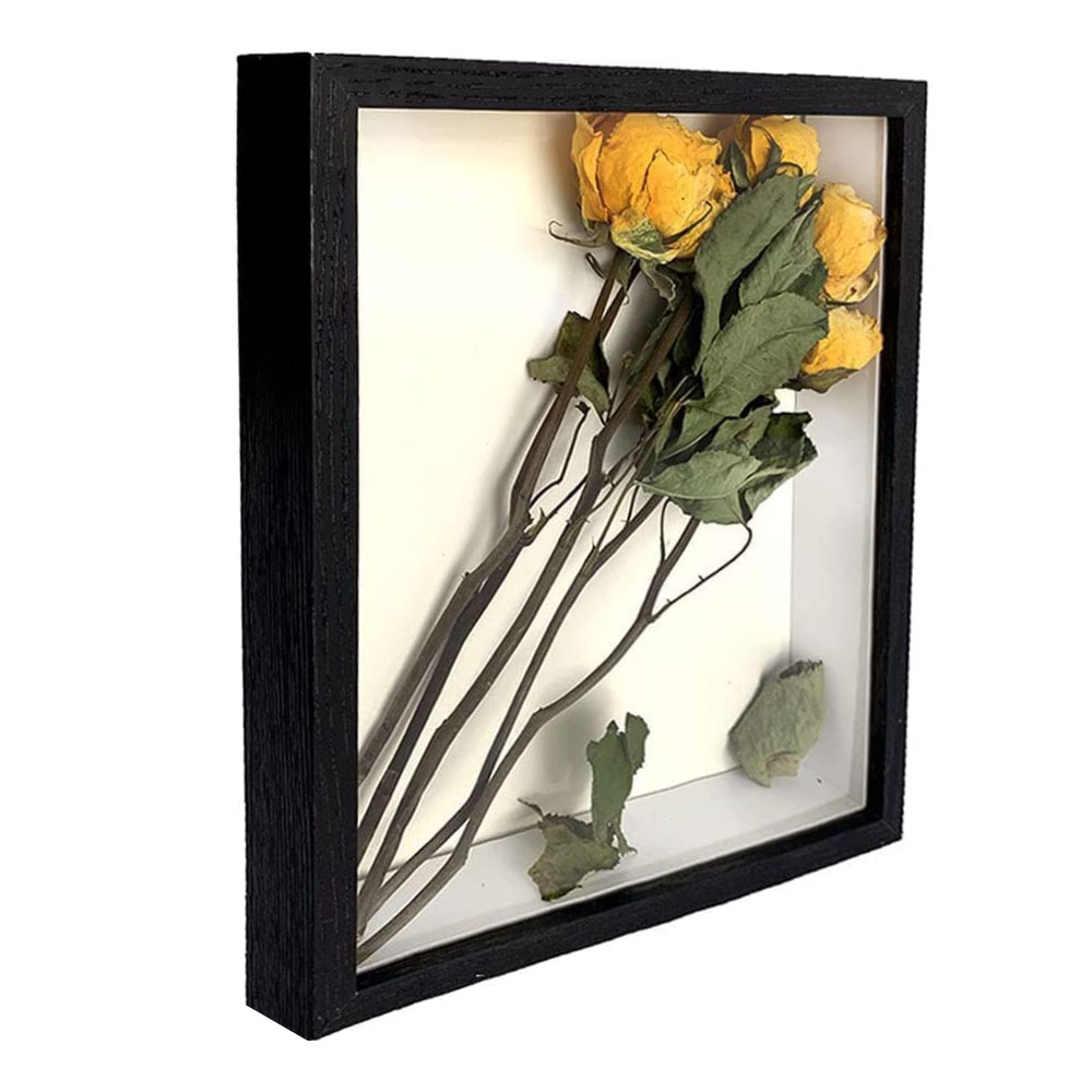 Engraved Wood Frame - Schatten Box Rahmen Bouquet Display Blume