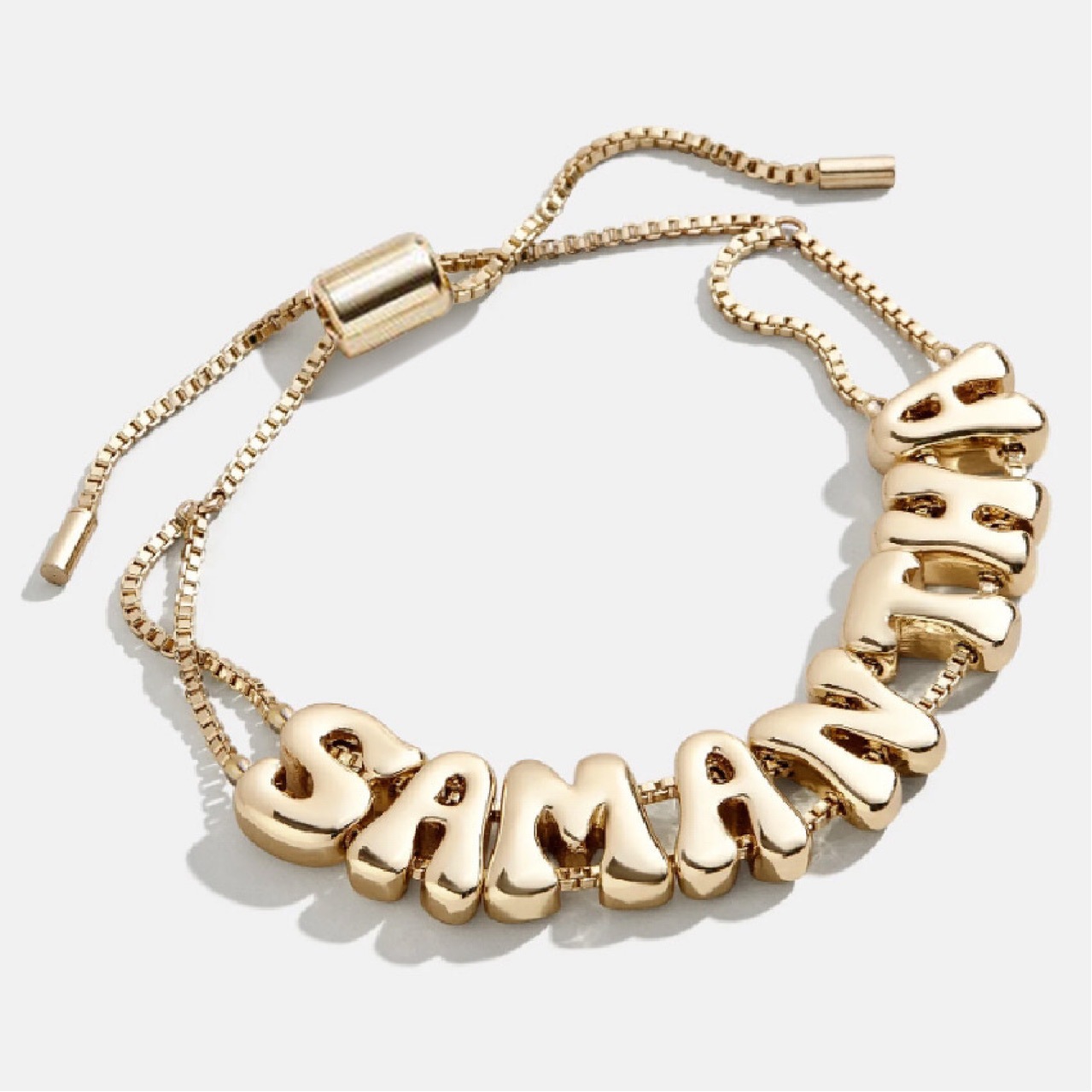 Personalized Name Box - 26 Blase Buchstaben Benutzerdefinierte Armband Gold