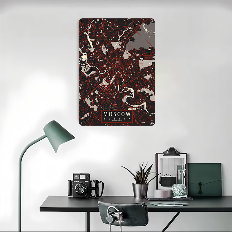 Moskauer Stadtplan Vektor Meta – Custom Map Poster Bewertung und Preis