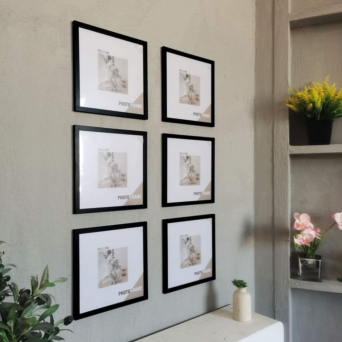 3 Stück quadratische Holz-Foto – Engraved Wood Frame Bewertung und Preis