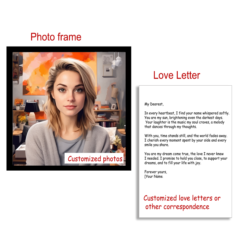 Kunden spezifische Fotos Liebe – Engraved Wood Frame Bewertung und Preis